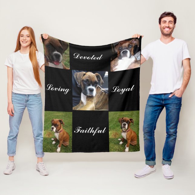 Hingebungsvoller Boxerhund  Fleece (Beispiel)