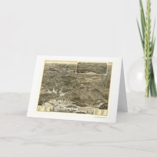 Hingham, carte panoramique de mA - 1885