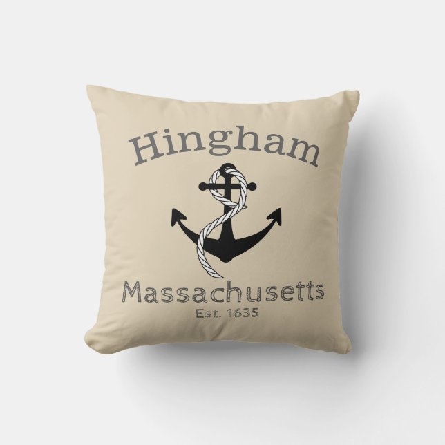 Hingham Massachusetts Seeanker Kissen (Vorderseite)
