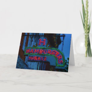 Hinkles Hamburger-Zeichen Karte