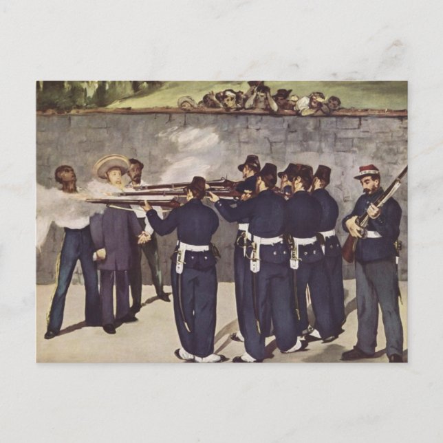 Hinrichtung von Kaiser Maximilian aus Mexiko - Man Postkarte (Vorderseite)