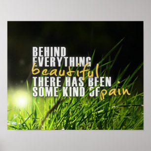 Hinter alles schön - motivierend Zitat Poster