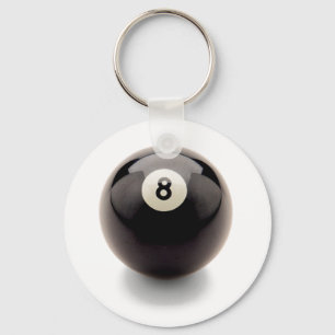 Hinter dem 8 Ball acht vereinigen Sie Schlüsselanhänger
