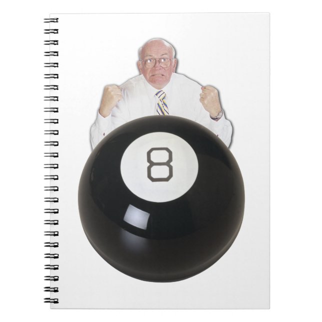 Hinter dem 8 Ball Notizblock (Vorderseite)
