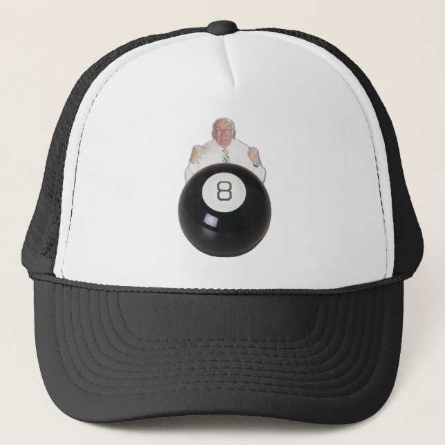 Hinter dem 8 Ball Truckerkappe (Vorderseite)
