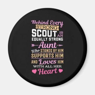 Hinter dem Scout ist eine starke Tante Magnet