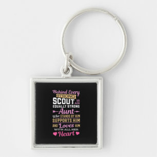 Hinter dem Scout ist eine starke Tante Schlüsselanhänger