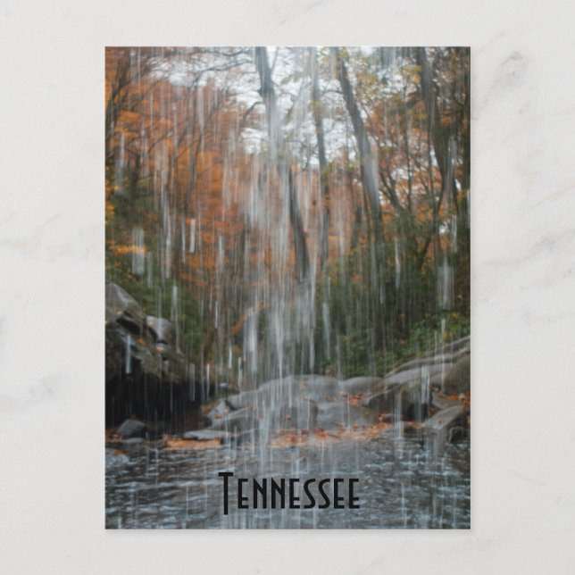 Hinter dem Wasserfall Tennessee Postkarte (Vorderseite)