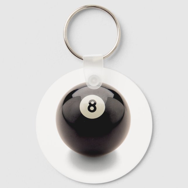 Hinter der 8-Ball-Acht-Pool-Billard-Schlüsselkette Schlüsselanhänger (Vorderseite)