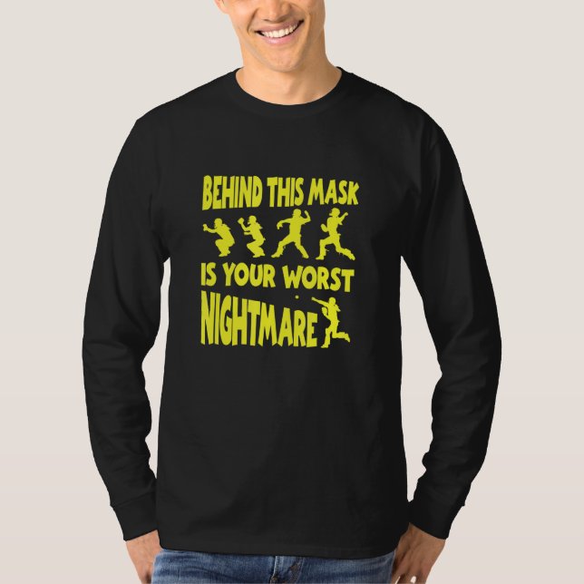 Hinter dieser Maske steht dein schlimmster Albtrau T-Shirt (Vorderseite)