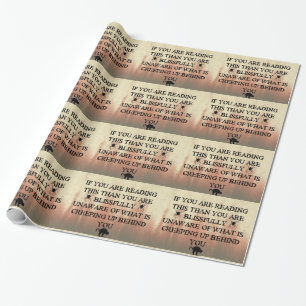 Hinter dir aufkreuzen geschenkpapier