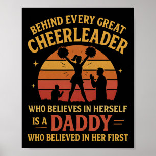 Hinter jedem großartigen Cheerleader steht ein Dad Poster