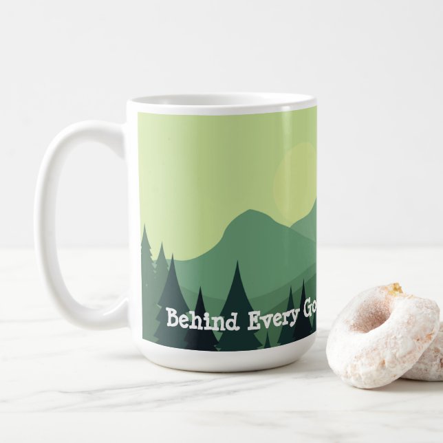 Hinter jedem guten Kind steckt eine großartige Mut Kaffeetasse (Mit Donut)