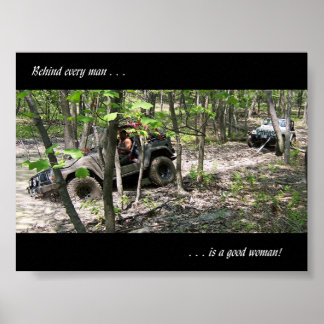 Hinter jedem Mann steht eine gute Frau Poster