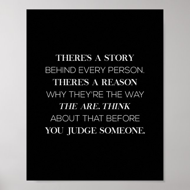 Hinter jedem Menschen gibt es eine Geschichte, in  Poster (Vorne)