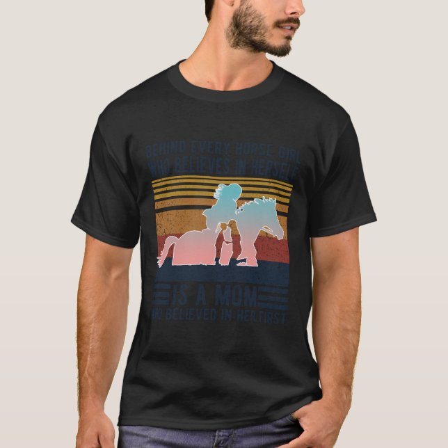 Hinter jedem Pferd, das an sich selbst glaubt, ste T-Shirt (Vorderseite)