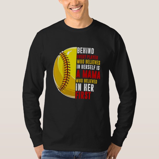 Hinter jedem Spieler steht Mama, die an sie so gla T-Shirt (Vorderseite)