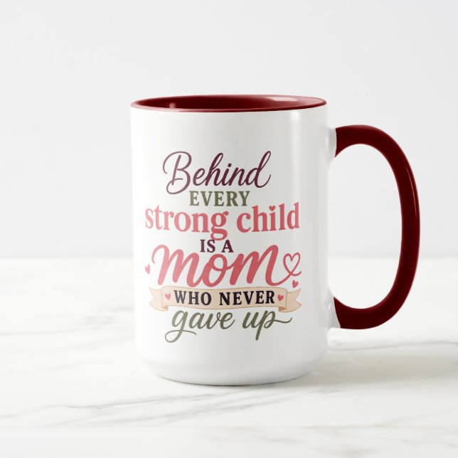 Hinter jedem starken Kind Tasse (Rechts)