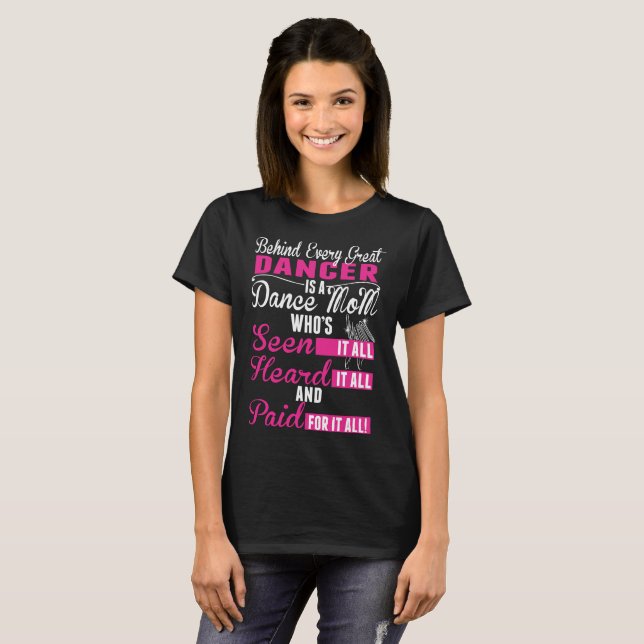 Hinter jeder großen Tänzer-Tanz-Mama gezahlt für T-Shirt (Vorne ganz)
