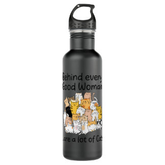 Hinter Katzen Edelstahlflasche