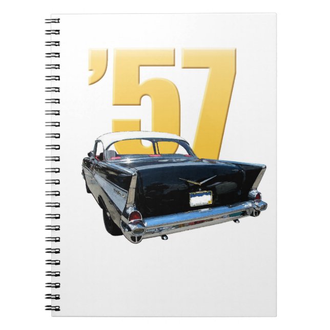 Hintere Ansicht 1957 der Chevrolet-Bel-Aires Notizblock (Vorderseite)