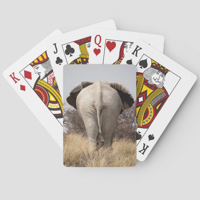 Hintere Ansicht des Elefanten Spielkarten (Rückseite)