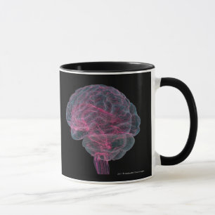 Hintere Ansicht des menschlichen Gehirns Tasse
