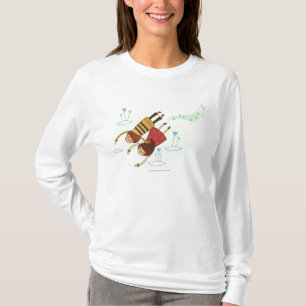 Hintere Ansicht eines Paares, das zusammen fliegt T-Shirt