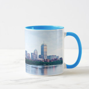 Hintere Bucht Bostons über Charles River Tasse