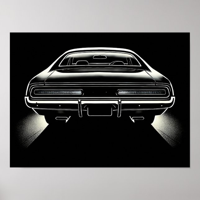 Hintere Lichtschärfe - Voidform Silhouette Kunst u Poster (Vorne)