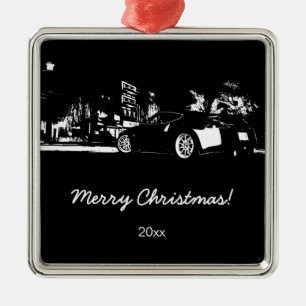 "hintere Position 370Z" Weihnachtsverzierung Silbernes Ornament