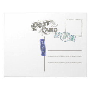 Hintere Postkartenablage Notizblock