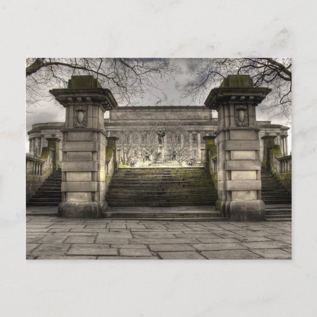 Hintere Sicht auf St Georges Hall Liverpool, Verei Postkarte (Vorderseite)