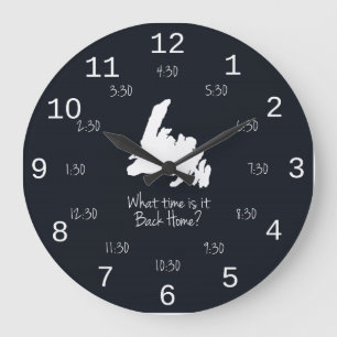 Hintere Zuhause-Zeit - PST Ausgabe Große Wanduhr