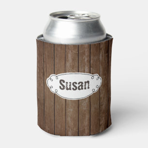 Hinterer Holz-individueller Name kann cooler Dosenkühler