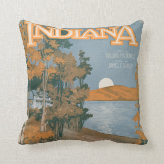Hinteres Zuhause wieder in Indiana Kissen