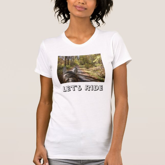 Hinterfahrt, gelassen uns reiten T-Shirt (Vorderseite)