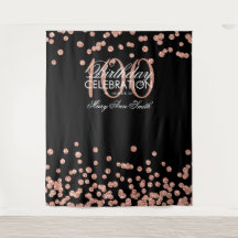 Hintergrund 100. Geburtstag Rose Gold Black Confet