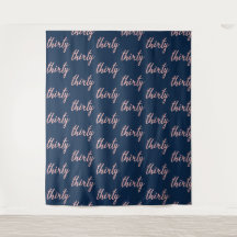Hintergrund "30" 30. Geburtstag Rose Gold Navy