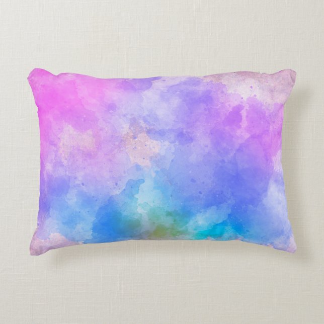 Hintergrund abstrakte Aquarellbilder Dekokissen (Vorderseite)