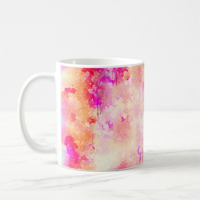Hintergrund abstrakte Aquarellbilder Kaffeetasse (Links)