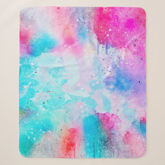 Hintergrund abstrakte Aquarellbilder Sherpadecke (Vorderseite)