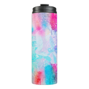 Hintergrund abstrakte Aquarellbilder Thermosbecher