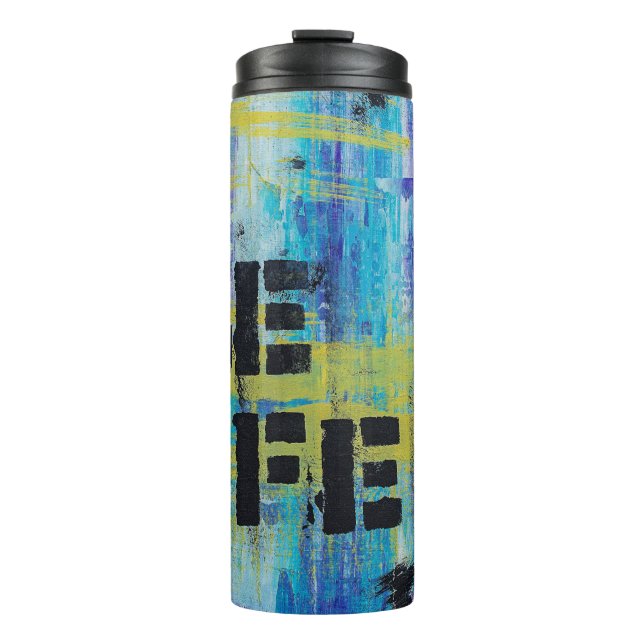 Hintergrund abstrakte Graffiti Thermosbecher (Vorderseite)