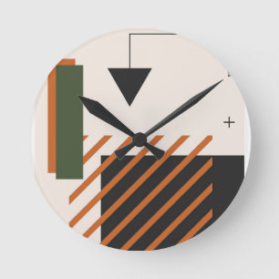 Hintergrund abstrakter geometrischer Formen Runde Wanduhr