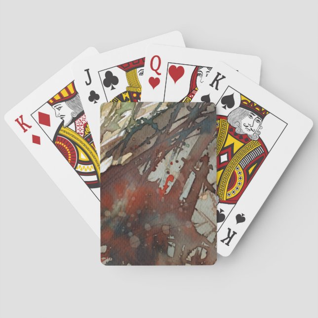 Hintergrund-Aquarell 2 Spielkarten (Rückseite)
