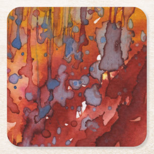 Hintergrund-Aquarell 7 Rechteckiger Pappuntersetzer