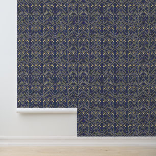 Hintergrund: Art Deco Gelb/Lila Tapete