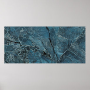 Hintergrund aus blauem Marmor, italienischer Marbe Poster