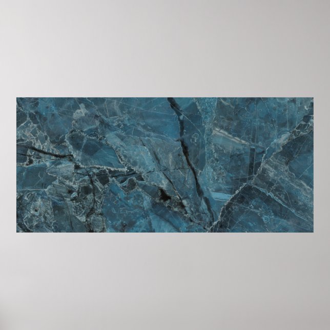 Hintergrund aus blauem Marmor, italienischer Marbe Poster (Vorne)